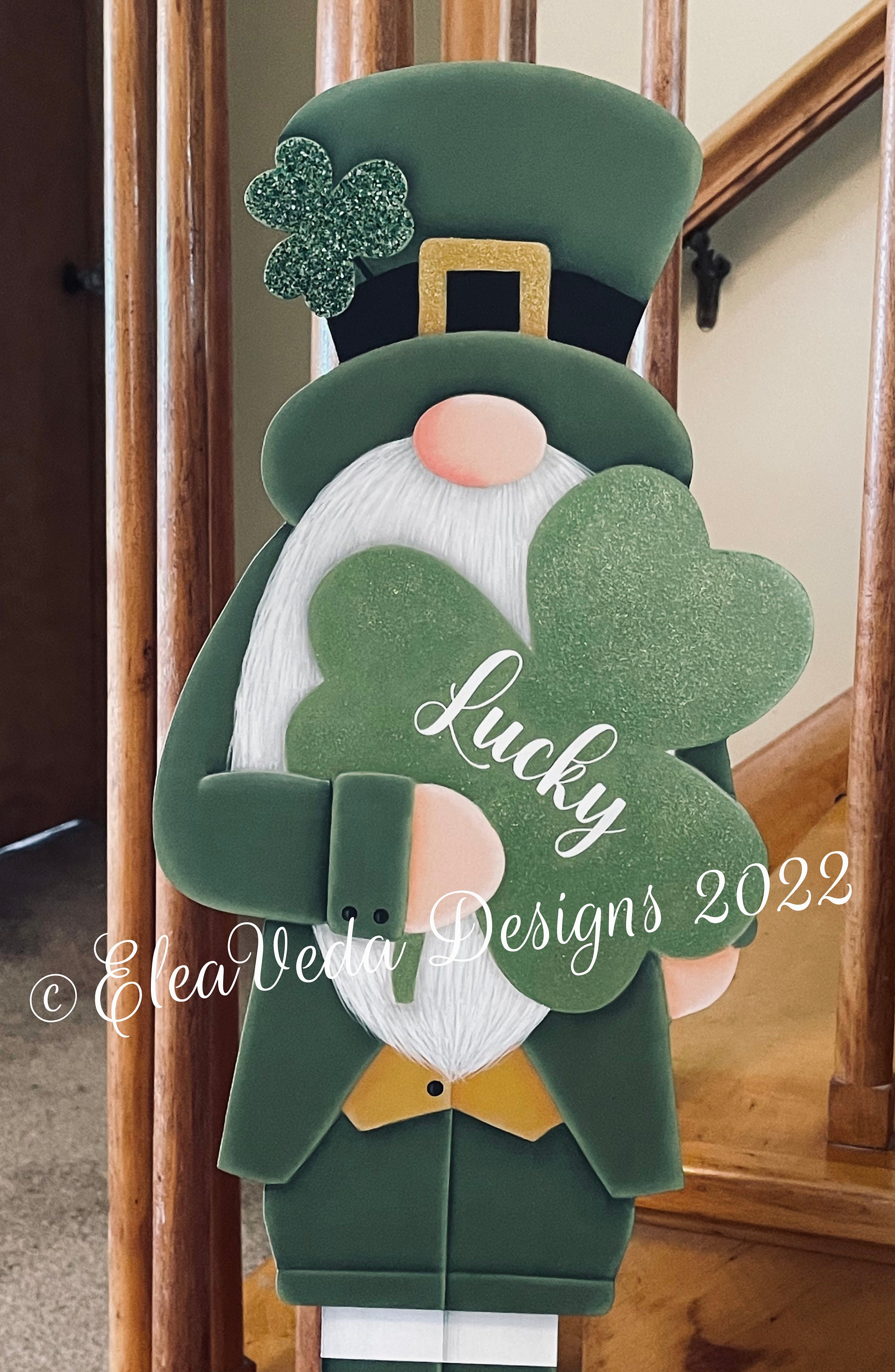 St. Patrick's Day Gnome and Pot of Gold Holiday House Warmer - Porch ...