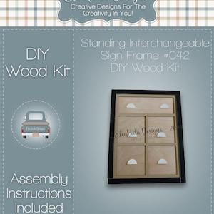 Interchangeable Standing Sign Frame DIY Wood Kit, DIY Wood Kit, Interchangeable DIY Wood Kit