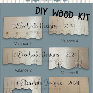 Valances, Window Treatment, Interchangeable Window, DIY Wood Kit