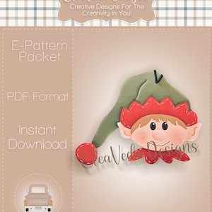 Pintura decorativa de ornamento de Natal de elfo do campo E-Pattern - Somente padrão para download digital