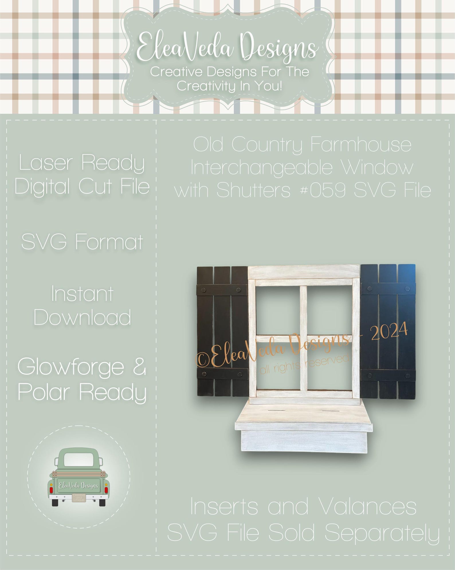 Interchangeable Window SVG File, SVG Laser File, Glowforge ...
