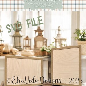 Interchangeable Standing / Hanging Sign Frame SVG |  Home Decor | Hanging Sign | Welcome Sign | Laser SVG | Interchangeable Decor SVG