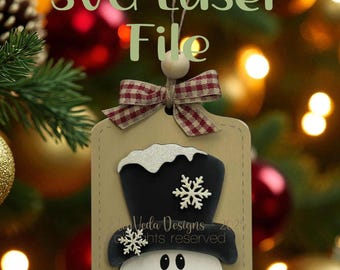 Farmhouse Christmas Snowman Gift Card Holder Christmas Ornament SVG File | Christmas Ornament SVG | Ornament SVG | Farmhouse Christmas