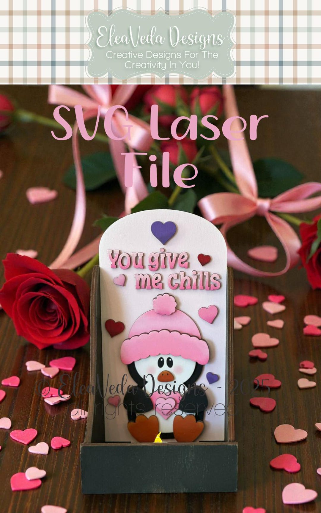 You Give Me Chills SVG Tea Light Insert | Valentine Penguin SVG ...