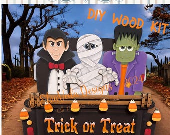 Spook Troop Halloween Old Farmhouse Truck Insert DIY Wood Kit, DIY Wood Kit, Truck DIY Wood Kit, Interchangeable Truck Wood Kit
