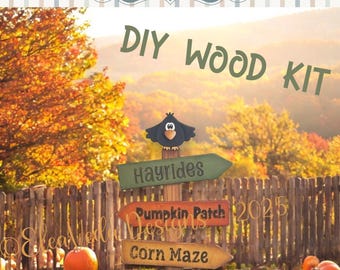 Fall DIY Wood Kit,  DIY Wood Kit, DIY Wood Paint Kit, Fall Craft Kit, Wood Blanks, Fall Shelf Sitter, Craft Blanks, Shelf Sitter Diy Kit
