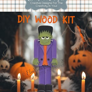 Frankenstein Shelf Sitter DIY Wood Kit, Frankenstein DIY Wood Kit, Shelf Sitter DIY Wood Kit, Halloween Wood Kit, Frankenstein Wood Kit