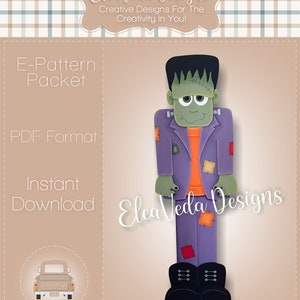 Frankenstein Holiday Housewarmer - Porch Greeter Decorative Painting E-Pattern; Digital Download; Tole Painting Pattern Only
