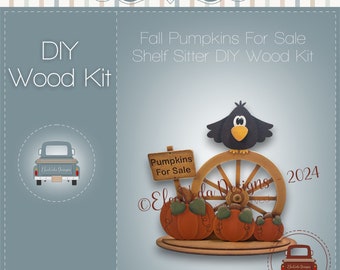 Fall Pumpkins For Sale Shelf Sitter DIY Wood Kit, Pumpkins DIY Wood Kit, Shelf Sitter DIY Wood Kit, Halloween diy wood kit