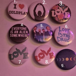 Coldplay Buttons