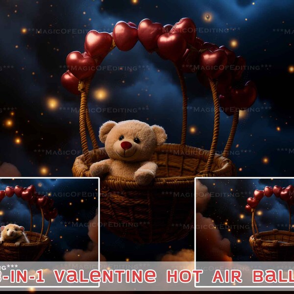 SPECIAL 3-in-1 Digital Backdrops, Valentine background, Vday, Romantic Backdrop, Teddy Bear, Hamster, Romantic, Digital Download, Heart, pet