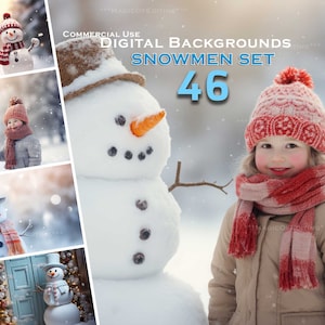 雪だるまプレミアム写真品質デジタル背景、冬の雪、クリスマスストック、北極、カスタムグリーティングカード、TikTok、Instagram、ペットカード