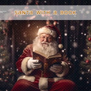 Vintage Santa Clause, Premium Digital Backdrop, Instagram, TikTok, stock Spooky, Xmas Backdrop, Digital Download, Magic, Christmas, Pets Kid
