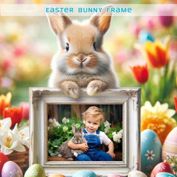 EASTER Bunny Frame, BACKGROUND photography backdrop photoshop composite newborn family photographer eggs rabbit love photo pink overlay mask