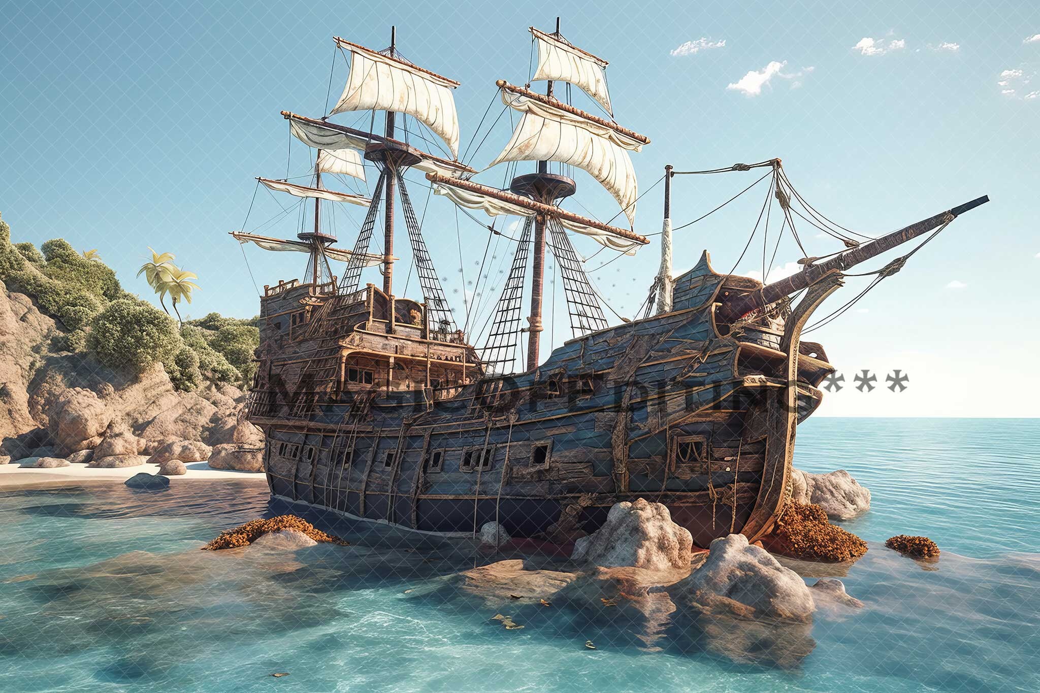 48 Pirate Backdrops, Pirate Background, Stock Image, Digital Download ...