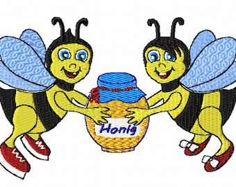Embroidery Motif Bee Embroidery design Bee Embroidery Pattern- Embroidery Design- Embroidery Beekeeper Gift