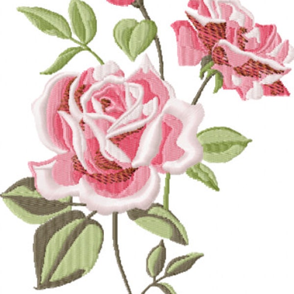 Embroidery file embroidery design embroidery program Rose Emboidery design rose in two sizes: 190 x 140 mm and 130 x 90 mm