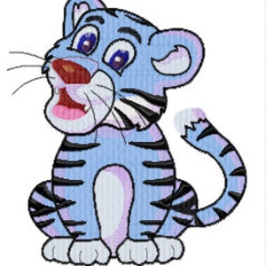 Stickdatei Stickdesign Stickprogramm Embroidery design Tiger in zwei Größen: 125x110mm und 170x150mm
