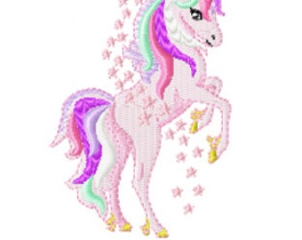 Embroidery file embroidery design embroidery program unicorn in three sizes: 268 x 175 mm, 182 x 116 mm, 90 x 60 m