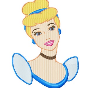 Stickdatei Stickbild Stickdesigen Embroidery Design Cinderella in 2 Größen: 145x195 und 95x125mm