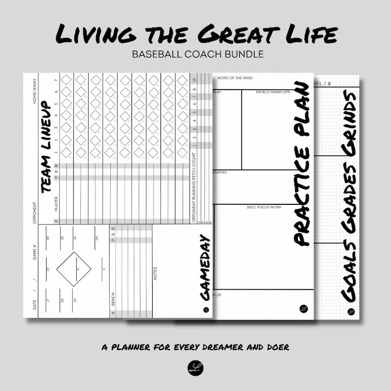 Baseball Softball Coach Bundle Etsy