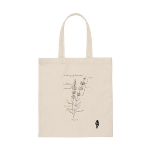 Anatomy of Lavender Canvas Tote Bag