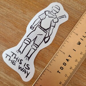 This is the Way Baseball Catcher Vinyl Sticker