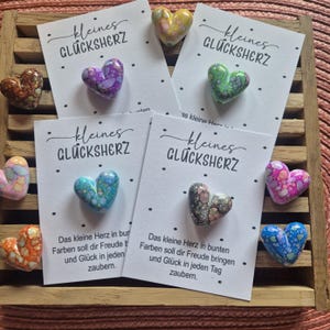 Glücksherz für Freude und Glück, kleines Herz als Glücksbringer , Adventkalender, Wichtelgeschenk, Dankeschön für Kollegin Freundin, G0061