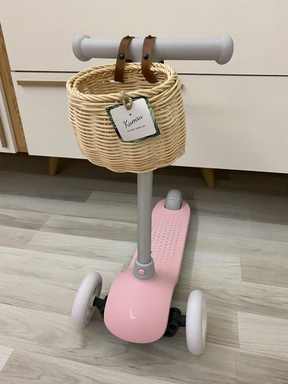 Rattan Scooter Basket Kids Basket Kids Scooter Basket Etsy