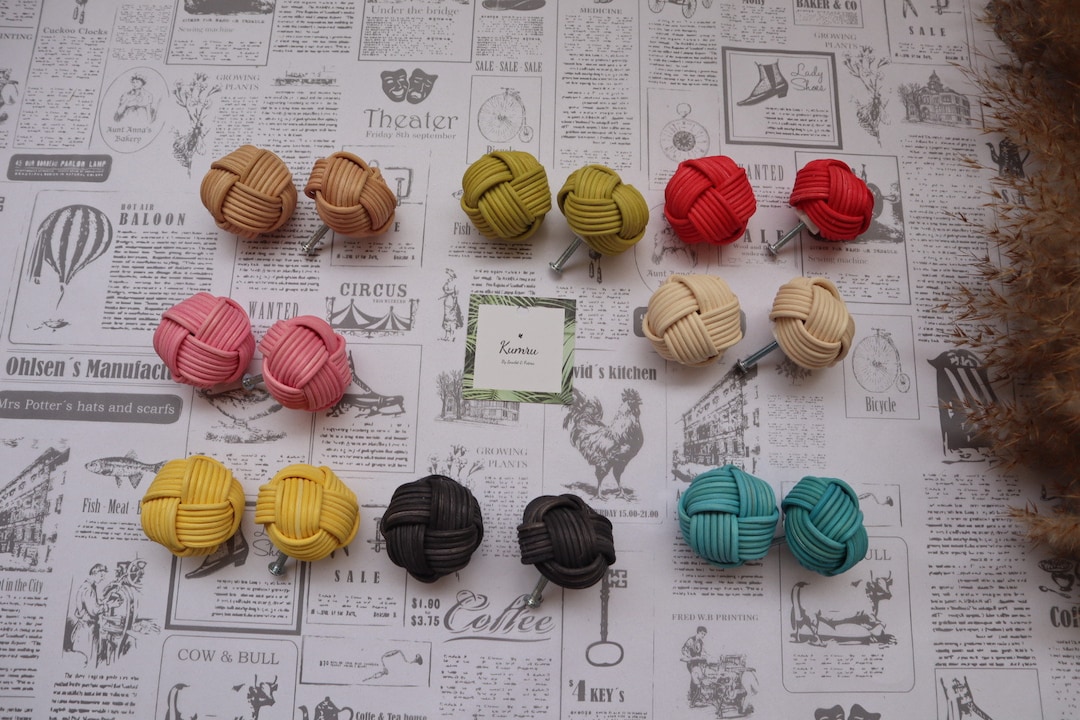 Colorful Rattan Knob black Dresser Knobs Rattan Knobs for Etsy