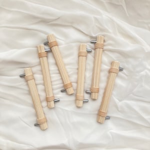 Wicker Natural Rattan Bamboo Rope Handle,Boho Dresser Handle,Rattan Knobs for Dresser, Wardrobes Knobs, Modern Cabinet Pull Handles,
