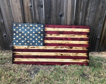 Rustic Wooden American Flag, Patriotic Wall Art, One of a Kind American Flag,