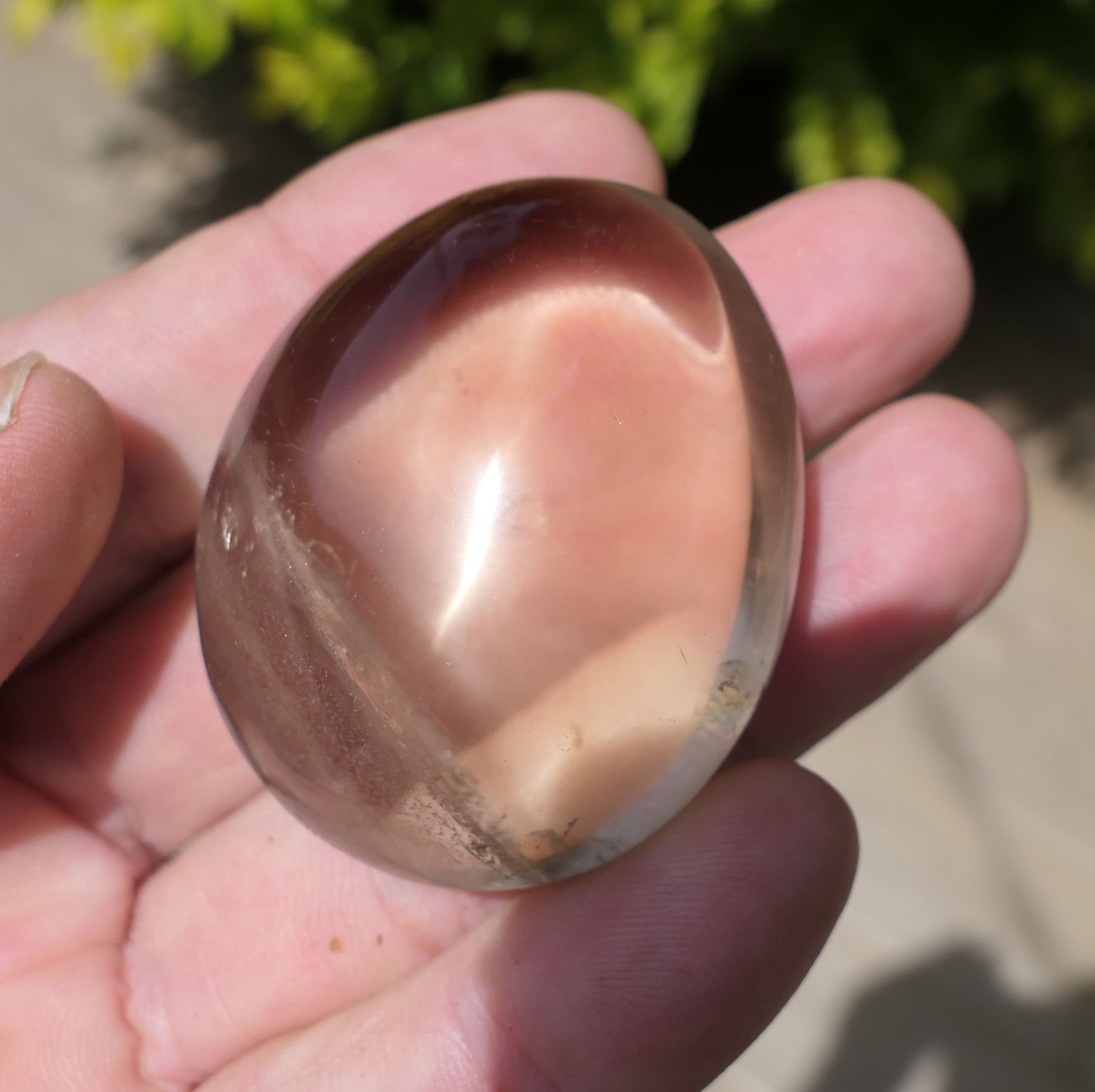 M133 60G Citrine Claire 46mm Pierre Naturelle Jaune Gros Galet Madagascar Minéraux Roulée Cristal de