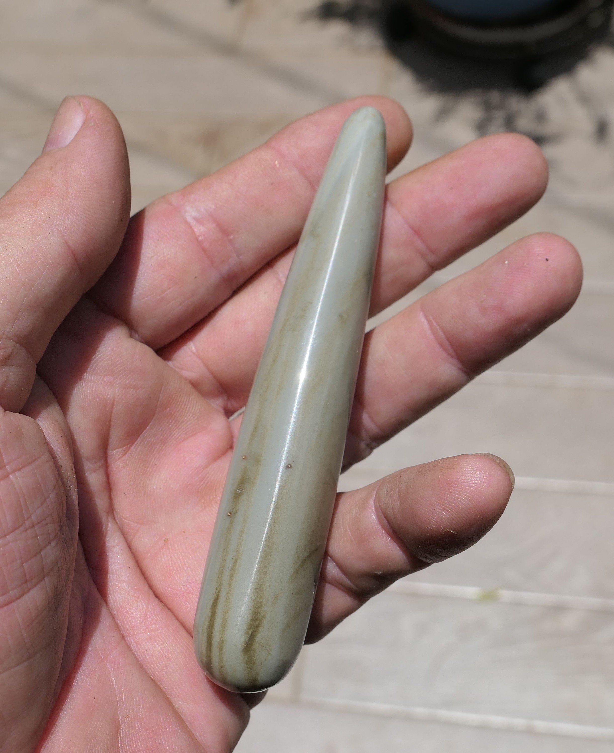 M370 Baton de Massage en Jaspe 55G 106mm Stick Pierre Naturelle Madagascar Direct Collection Lithoth