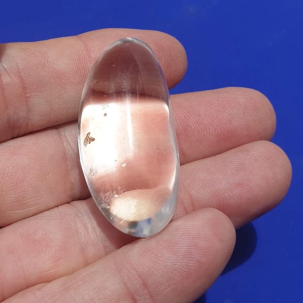 A387 QUARTZ Loupe clear 24g ROCK CRYSTAL 39mm pebble Pure Energy - Astral Travel power to inspire peace and prosperity