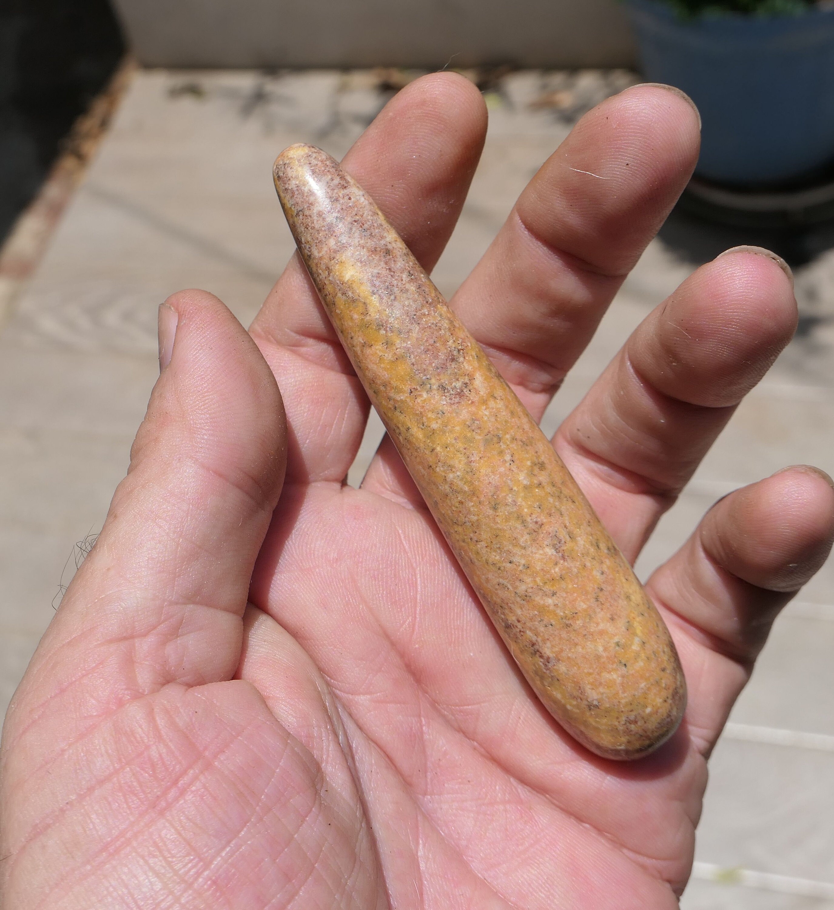 M372 Baton de Massage en Jaspe 57G 99mm Stick Pierre Naturelle Madagascar Direct Collection Lithothé