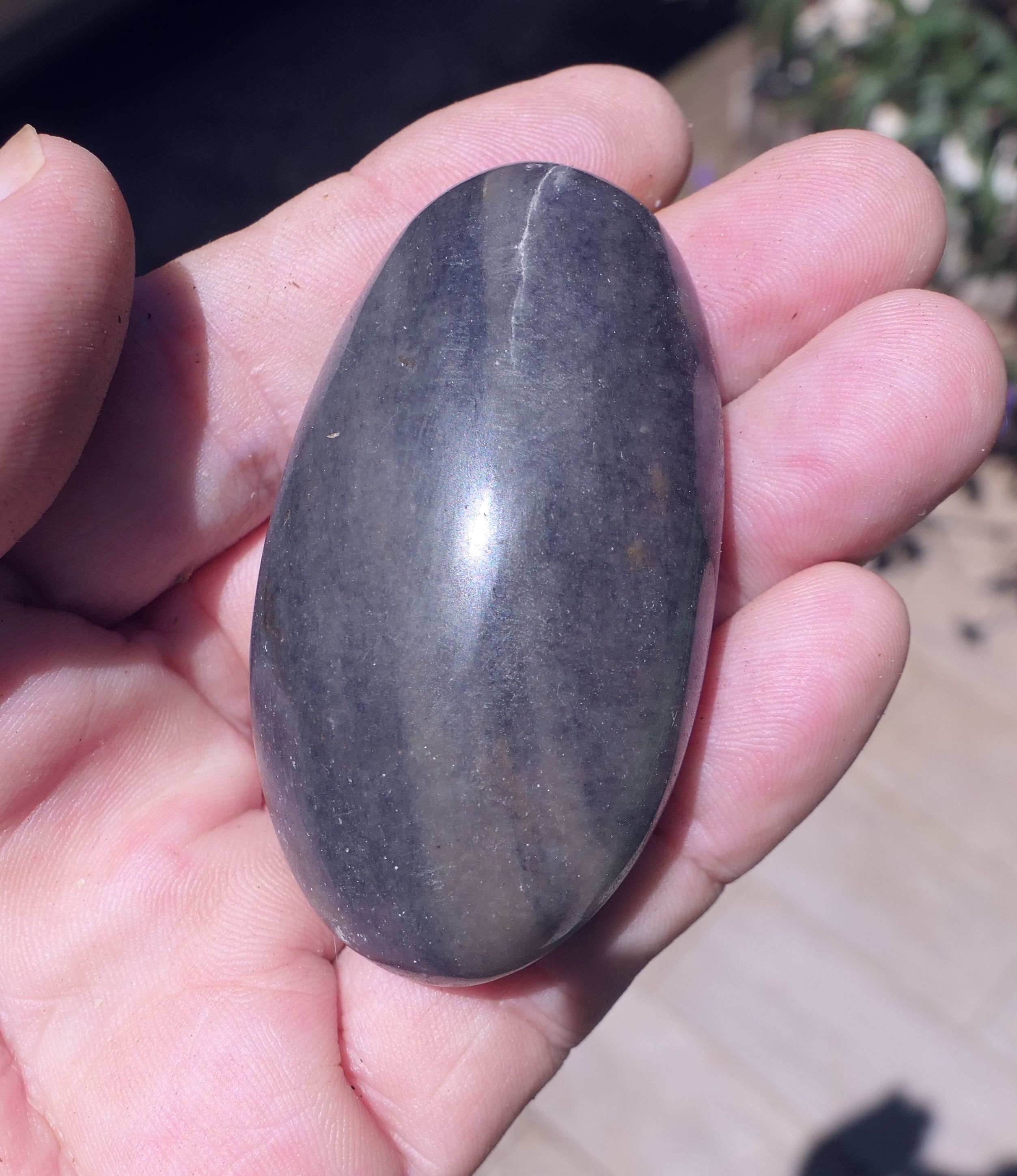 R984 73G Galet Lazulite Bleue Naturelle 62mm Pierre Roulée Minéraux Lithothérapie de Madagascar Reik