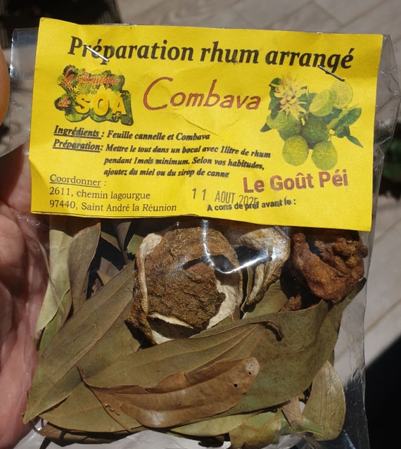 RHUM COMBAVA Citron Kéfir KIT Préparation Déshydraté pour Rhum Arrangé de l  île de La Réunion -  France
