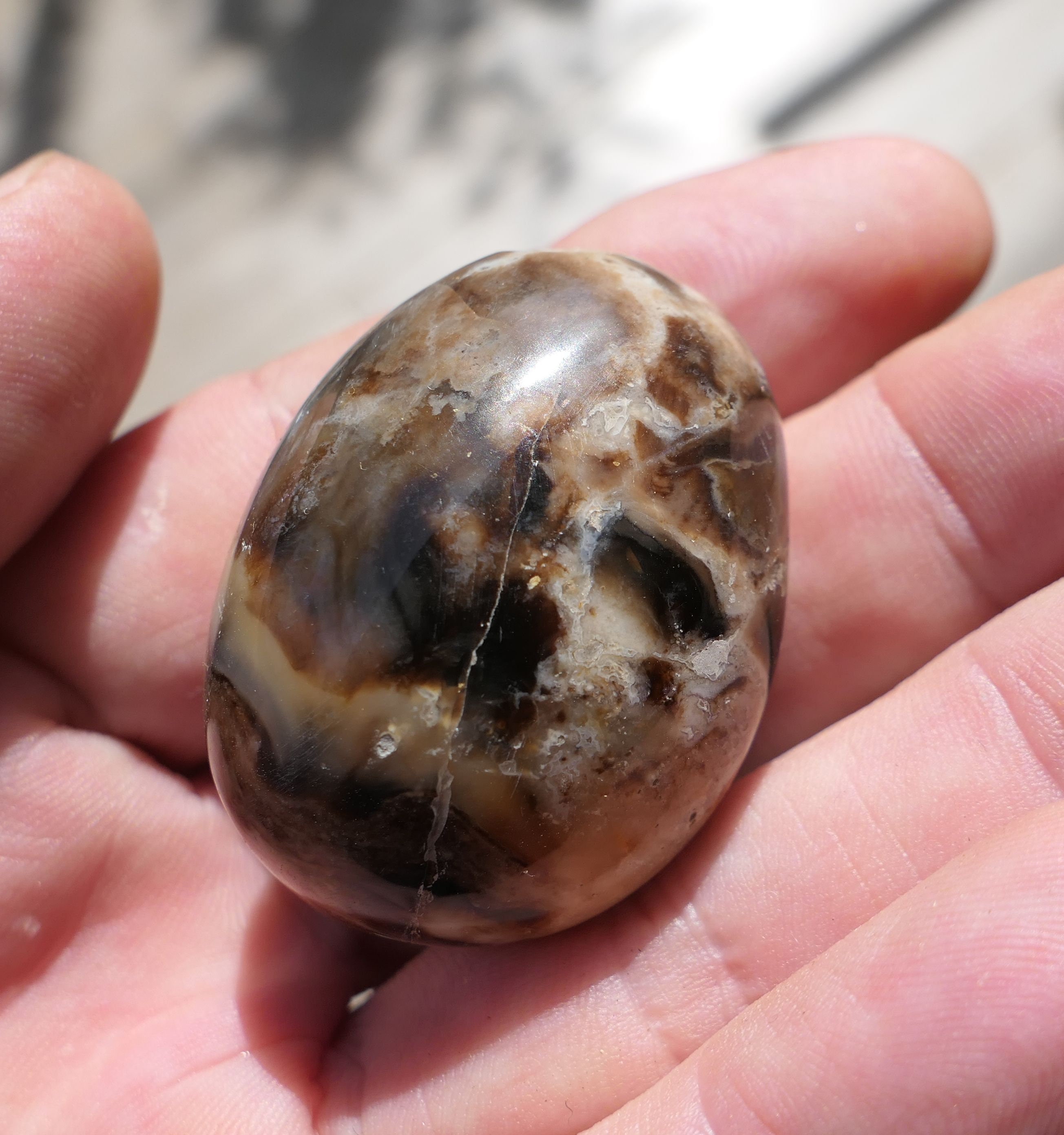 M286 24G Opale Noire | Cappuccino de Madagascar 41mm Pierre Naturelle Galet Lithothérapie Retrouver 