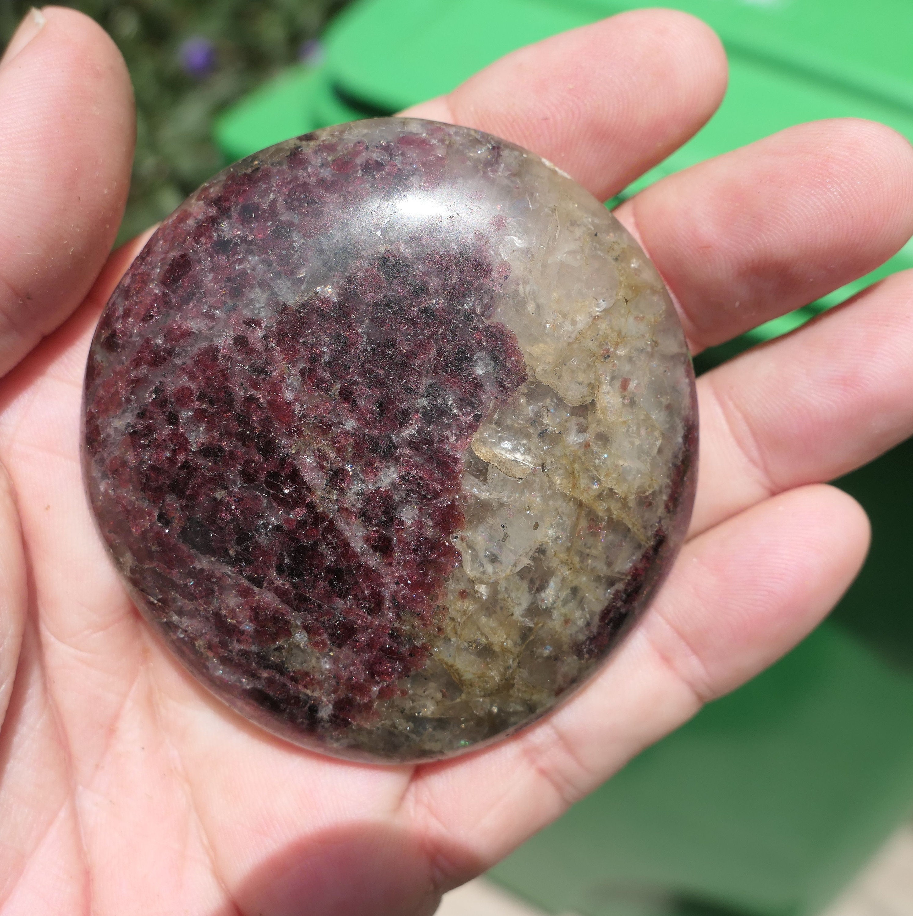 M91 166G Grenat Almandin 65mm Gros Galet Poli Pierre Naturelle de Madagascar Roulée Lithothérapie