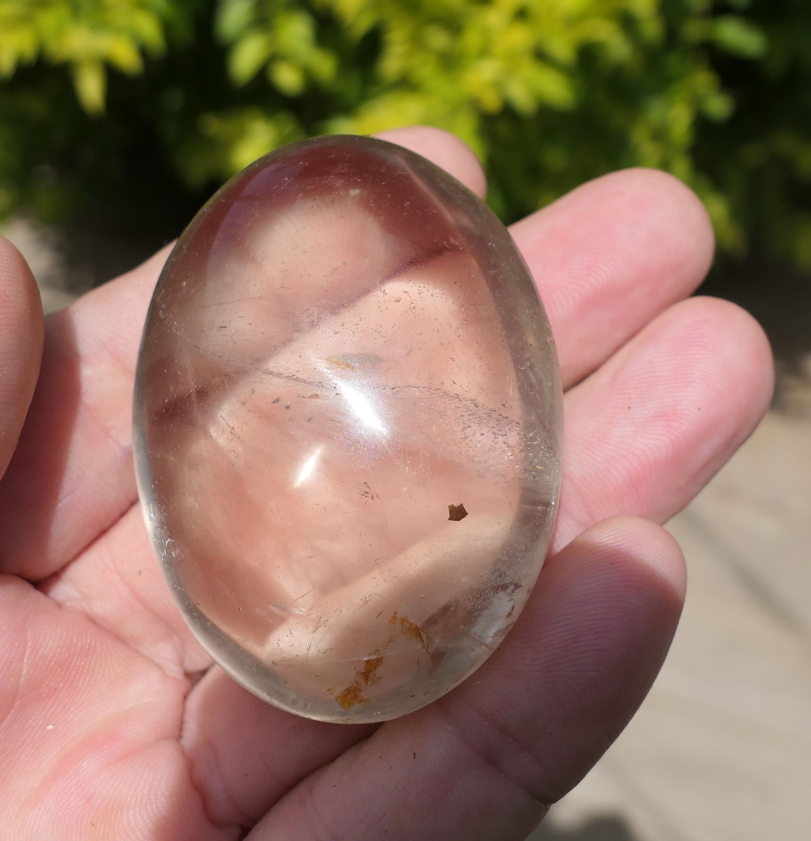 M131 72G Citrine Claire 55mm Pierre Naturelle Jaune Gros Galet Madagascar Minéraux Roulée Cristal de