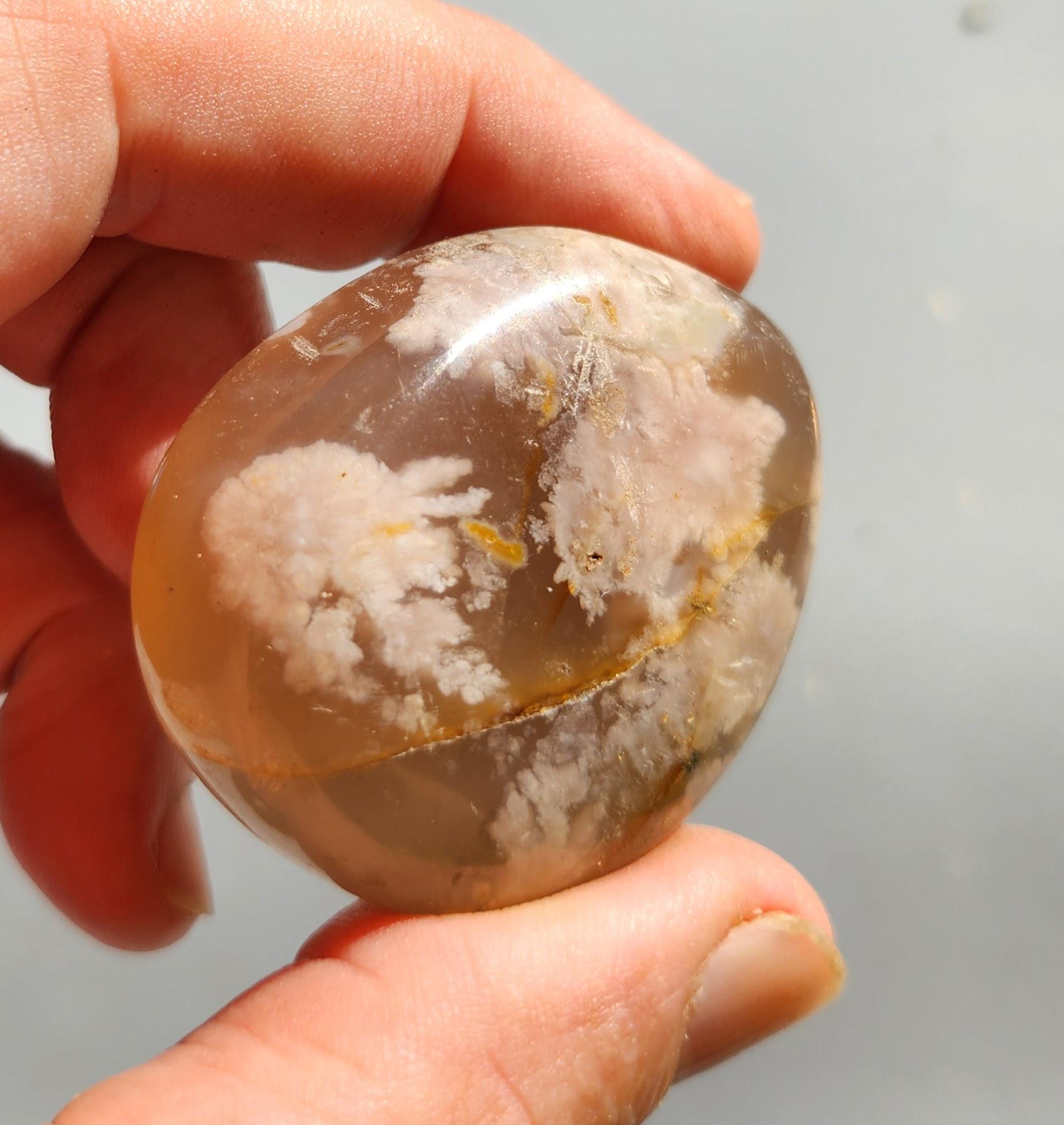 Pendentif En Agate De Madagascar – Pierre Naturelle Polie, Multicolore, Jamais Porté