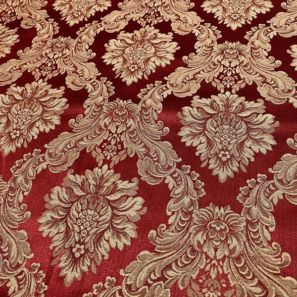 San Leucio damask fabric with Baroque decoration in Louis XIV style - Italy