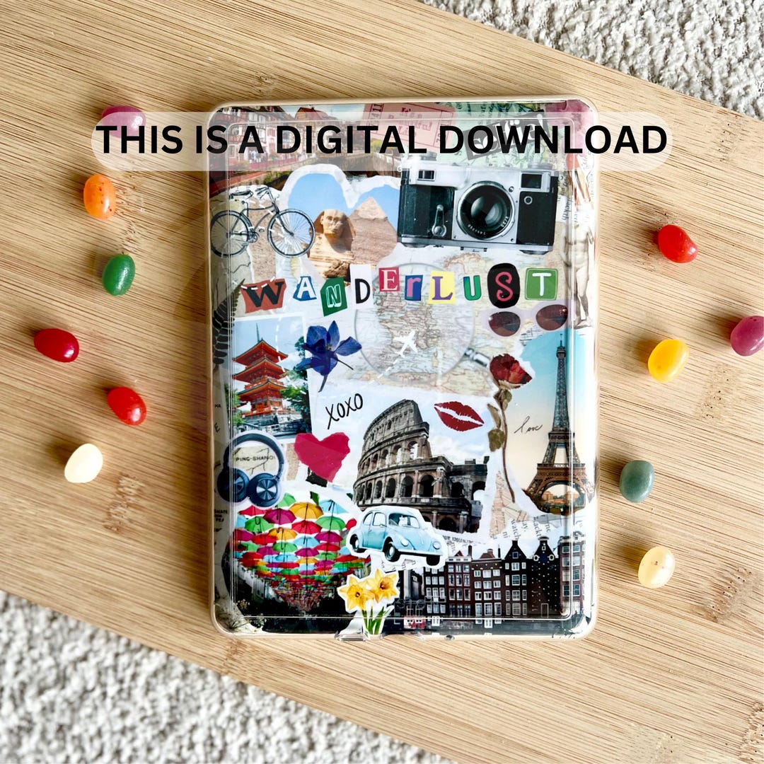 Wanderlust Digital Download Printable Kindle Insert for Protective Case ...
