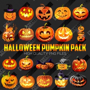 Halloween Pumpkins PNG, instant download, Personal Use, Commercial Use, Printable PNG