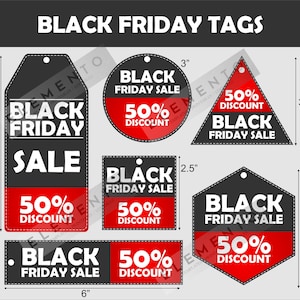 Printable Black Friday Sale Tags, Hang Tags, SALE Signs Download for ...