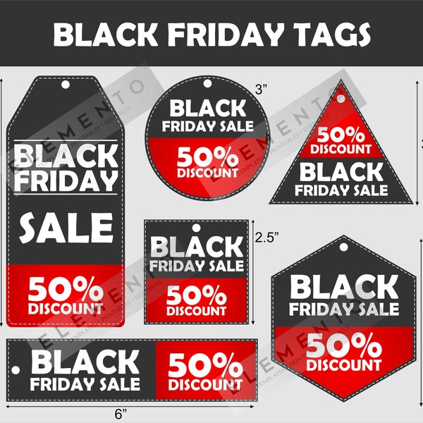 Printable Black Friday Sale Tags, Hang Tags, SALE Signs download for Retail shop / Boutique, Small Business, High Quality Tags, Thanksgiving