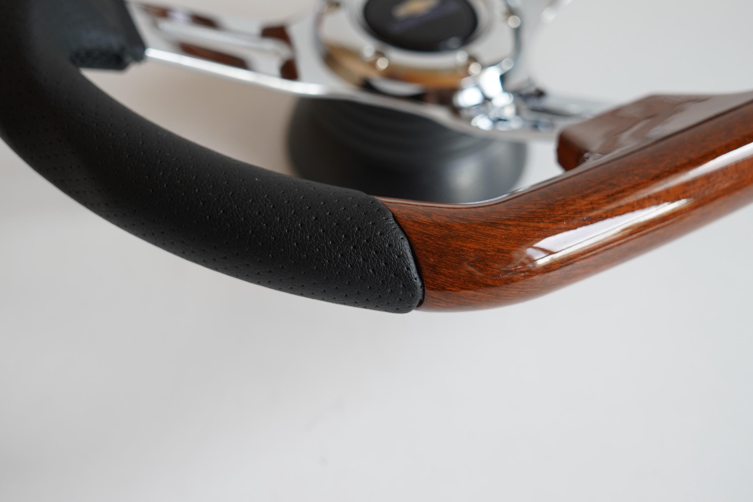 Steering Wheel Fits for Chevrolet Used Custom Rebuild Wood Leather