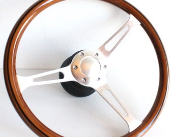 Steering wheel Used custom rebuld wood Silver 380mm vintage hand rebuilded Fits For R121 W120 W121 SL190 220S L319