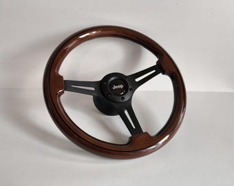 Steering Wheel Used Custom Rebuld Suede Wood Wooden Hand Rebuilded